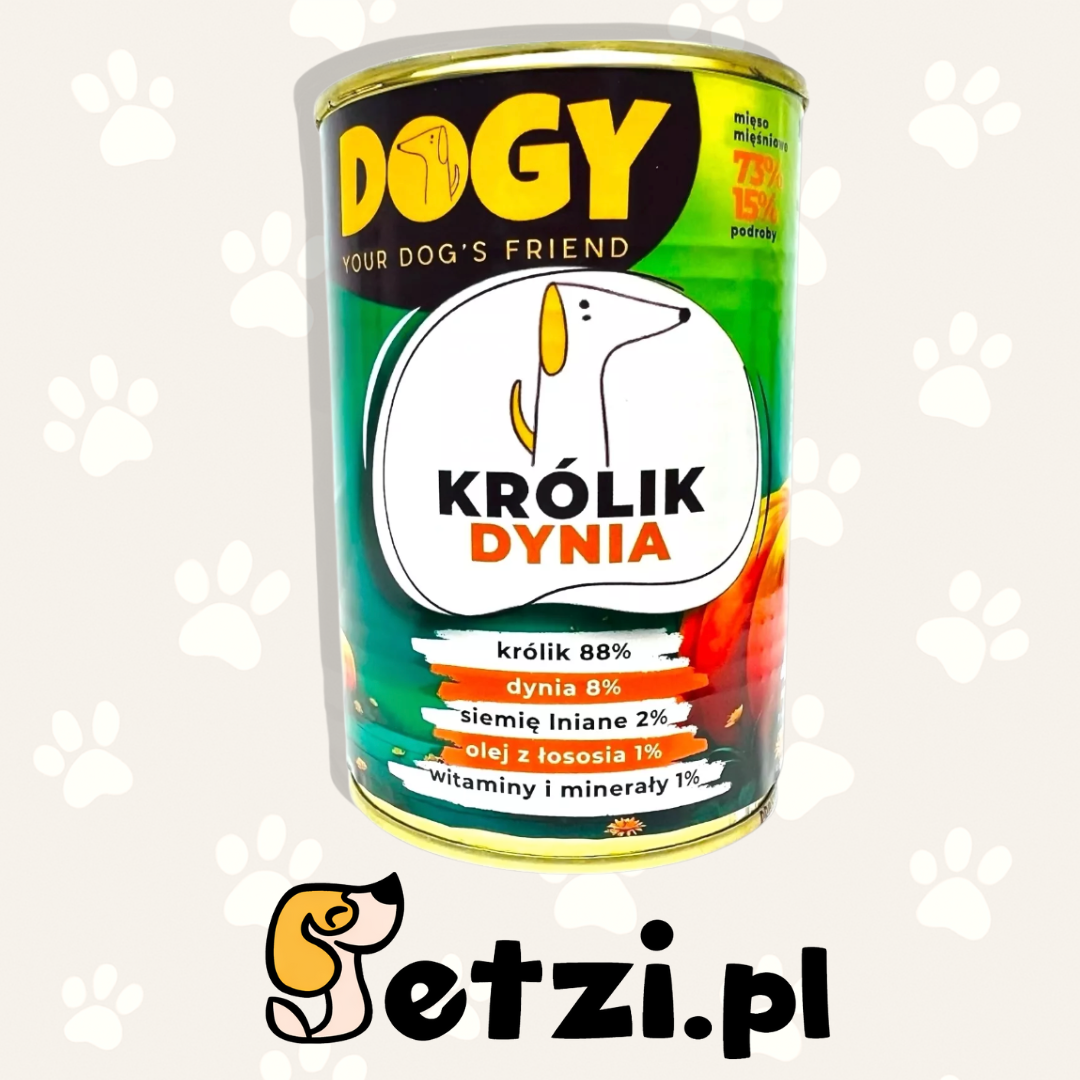DOGY MOKRA KARMA DLA PSA KRÓLIK Z DYNIĄ 400G