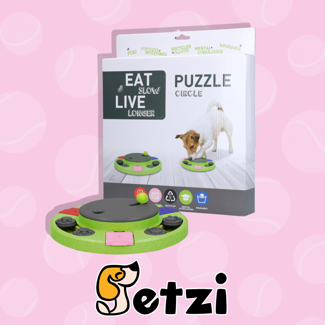 EAT SLOW LIVE LONGER PUZZLE CIRCLE - ZABAWKA INTERAKTYWNA DLA PSA