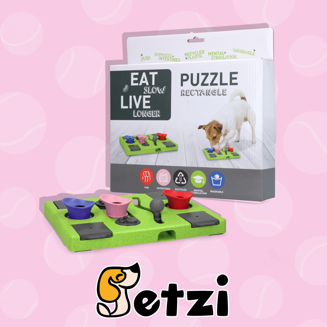 EAT SLOW LIVE LONGER PUZZLE RECTANGLE - ZABAWKA INTERAKTYWNA DLA PSA