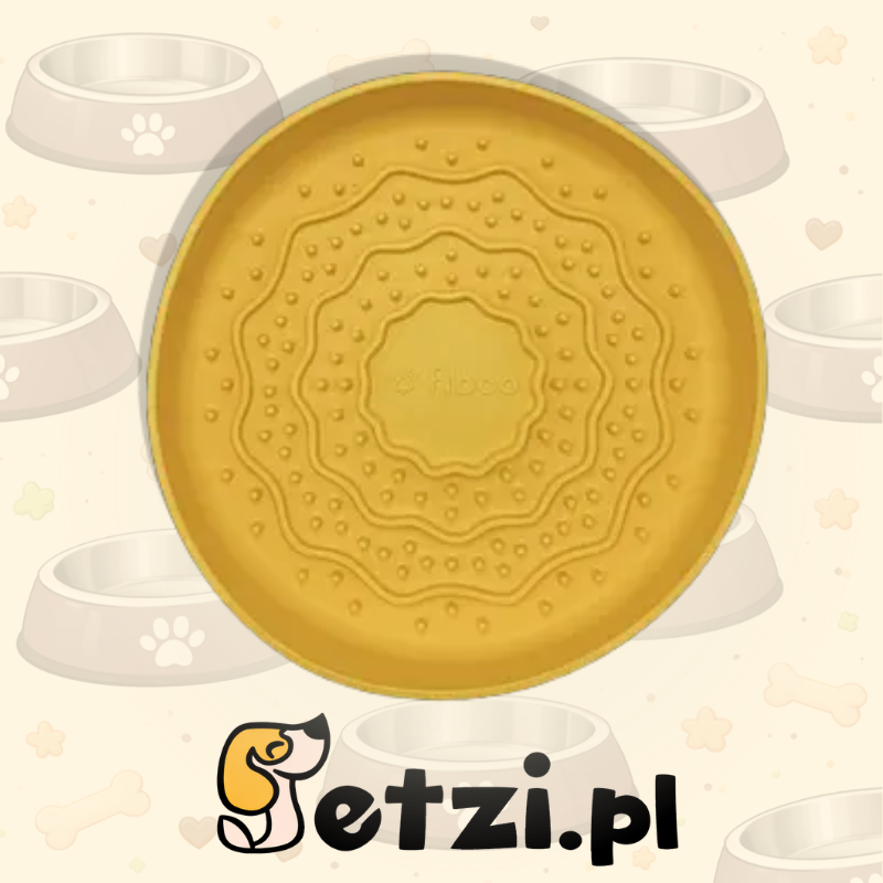 FIBOO LICK FIBOOWL ŻÓŁTY - MISKO-MATA 2W1 Ø 20CM