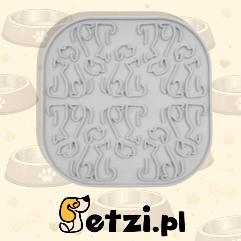 FIBOO LOLLIPOP JASNY SZARY - MATA DO LIZANIA 19 × 19CM