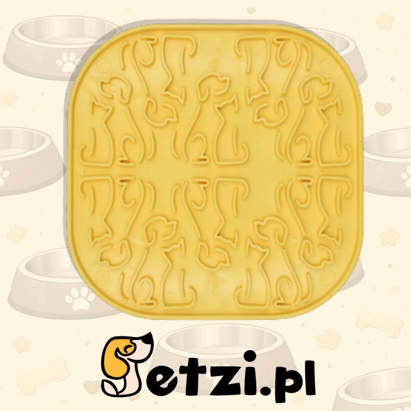 FIBOO LOLLIPOP STICKY ŻÓŁTY - MATA DO LIZANIA 19X19CM