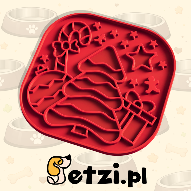 FIBOO LOLLIPOP XMAS CZERWONA - MATA DO LIZANIA 19 X 19CM