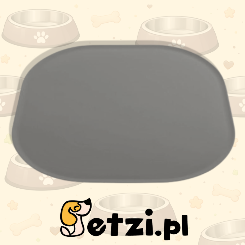 FIBOO MATA ANTYPOŚLIZGOWA POD MISKI 32X32 CM JASNY SZARY