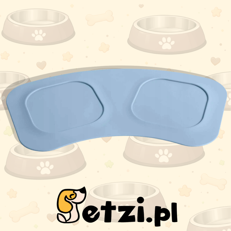 FIBOO MATA ANTYPOŚLIZGOWA POD MISKI 43X22 CM CIEMNY NIEBIESKI