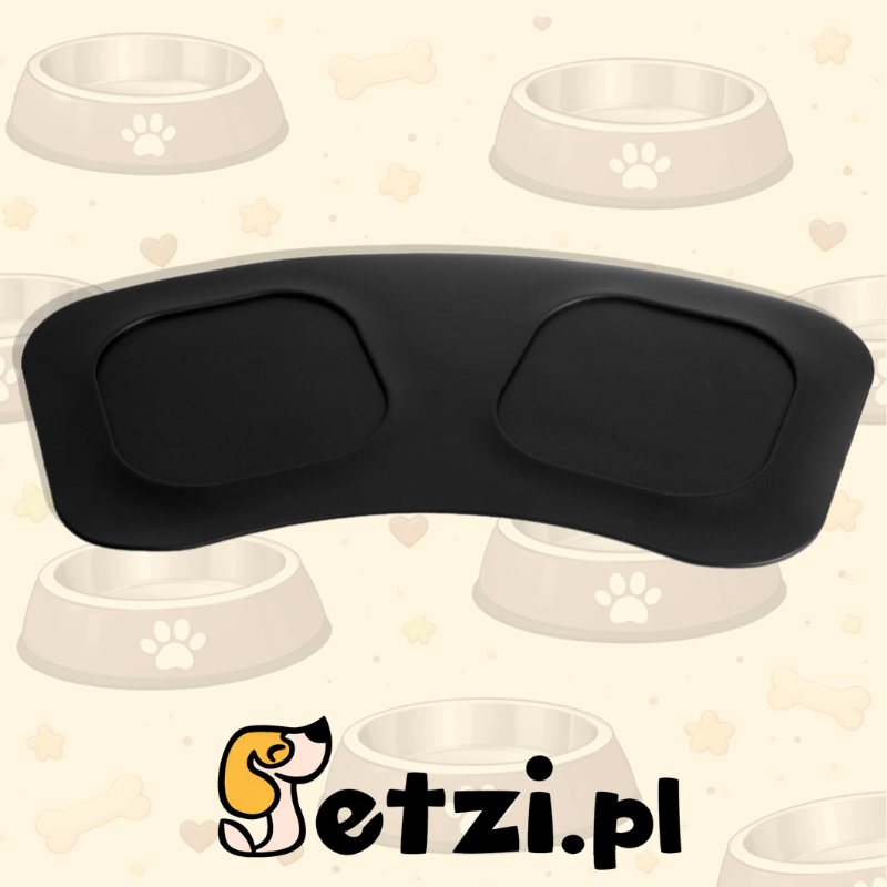 FIBOO MATA ANTYPOŚLIZGOWA POD MISKI 43X22 CM CZARNY