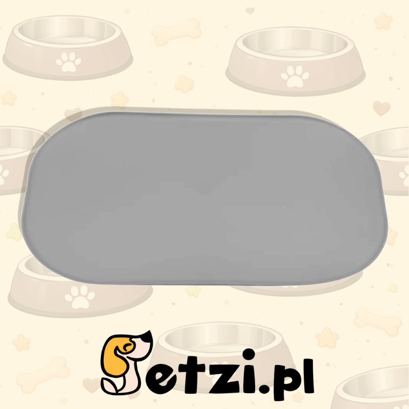 FIBOO MATA ANTYPOŚLIZGOWA POD MISKI 47X30 CM JASNY SZARY