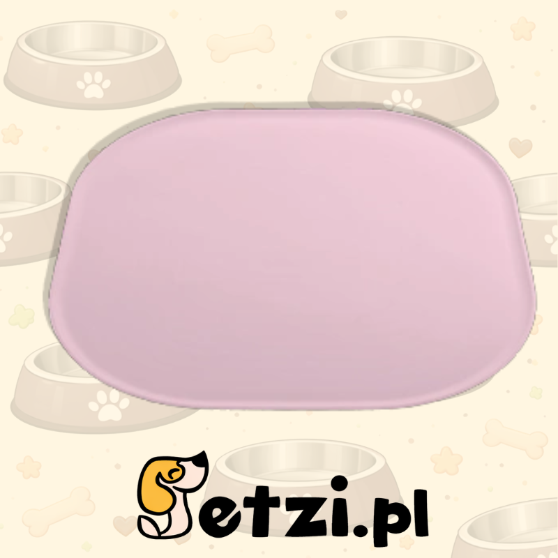 FIBOO MATA POD MISKI 32X32 RÓŻOWY - MATA ANTYPOŚLIZGOWA