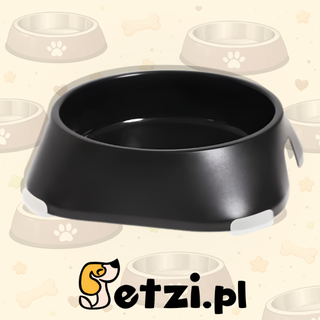FIBOO MISKA L 700 ML CZARNY - STYLOWA I STABILNA MISECZKA