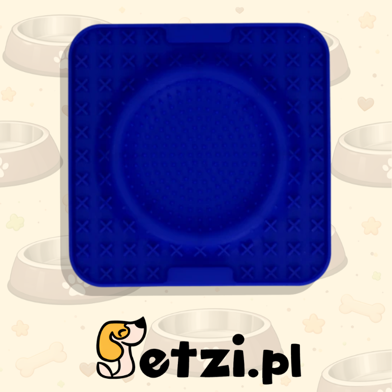 EAT SLOW LIVE LONGER LICK MAT WAVE BLUE
