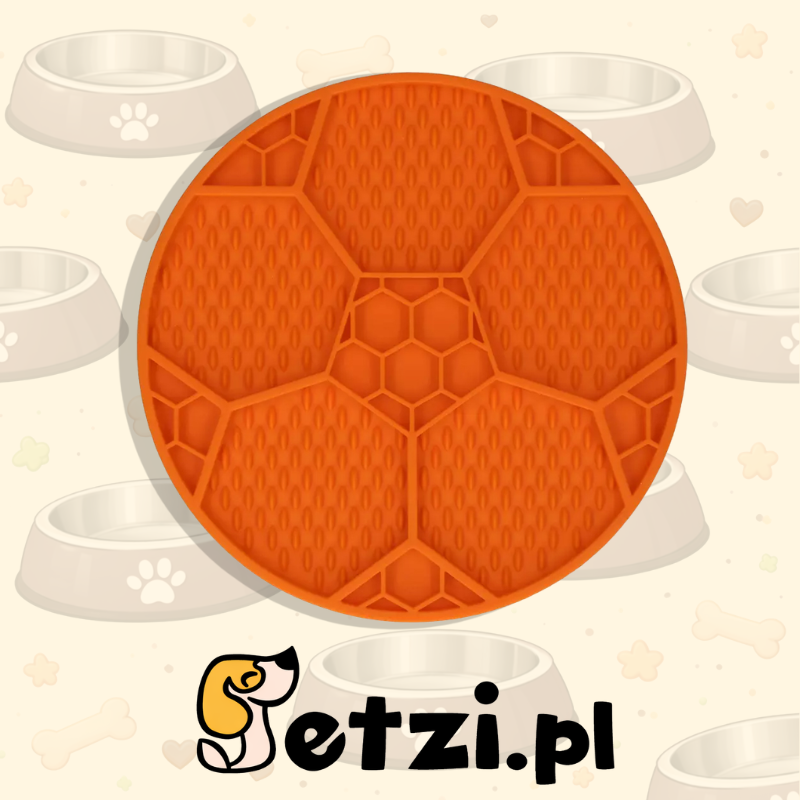 EAT SLOW LIVE LONGER LICK MAT VOETBAL ORANJE