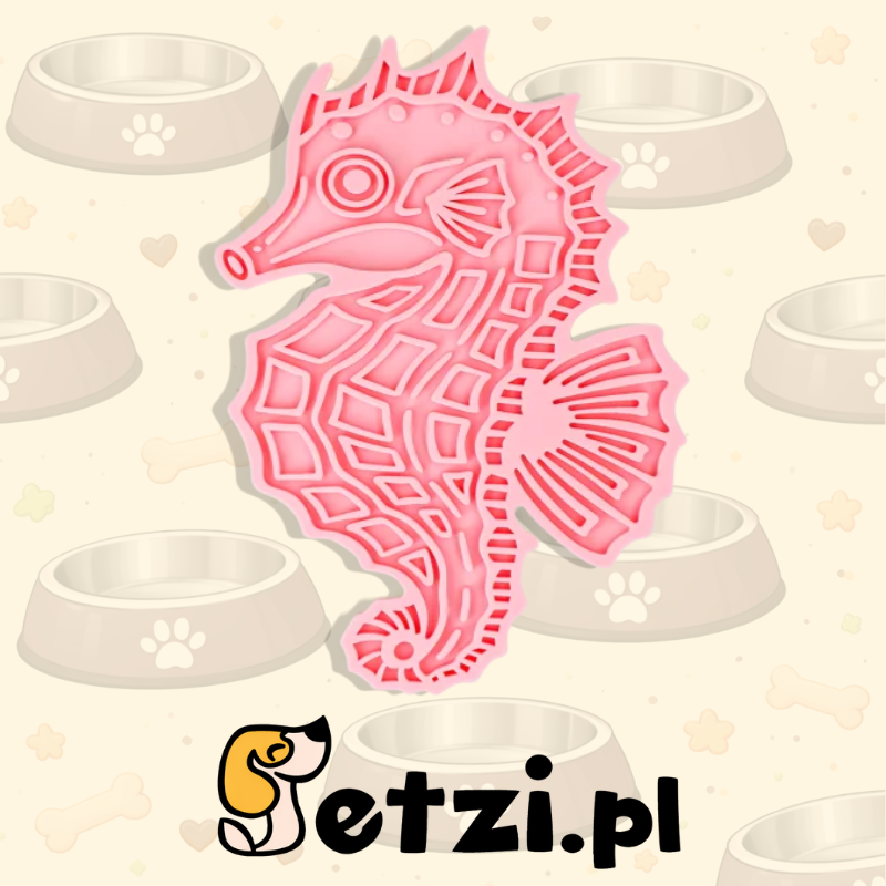 EAT SLOW LIVE LONGER LICK MAT SEAHORSE ROZE