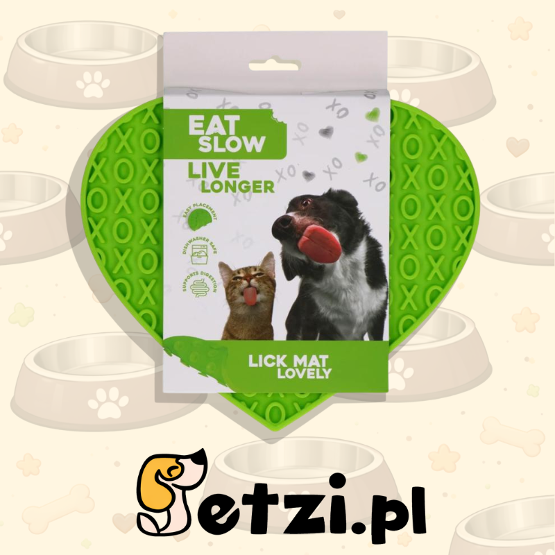 EAT SLOW LIVE LONGER LICK MAT LOVELY GREEN