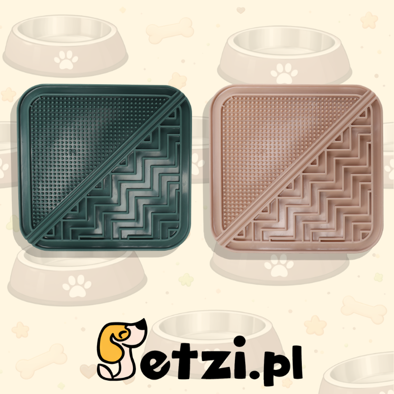 FLAMINGO LICK PAD VAMI ASSORTMENT GREEN/BEIGE 18X18CM