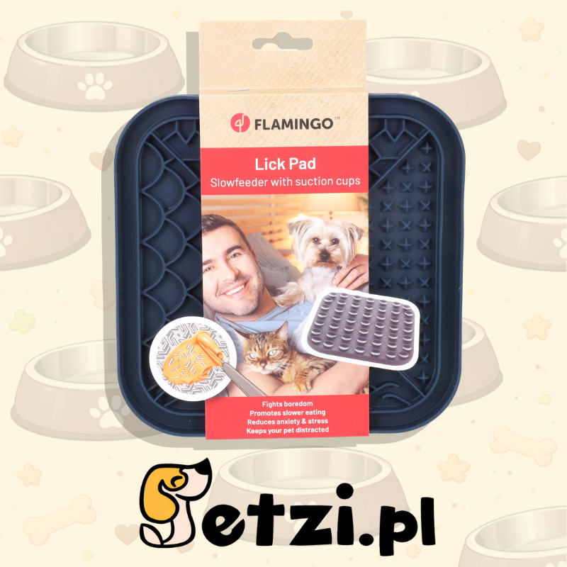 FLAMINGO LICK PAD TOLO DARK BLUE 20X20CM