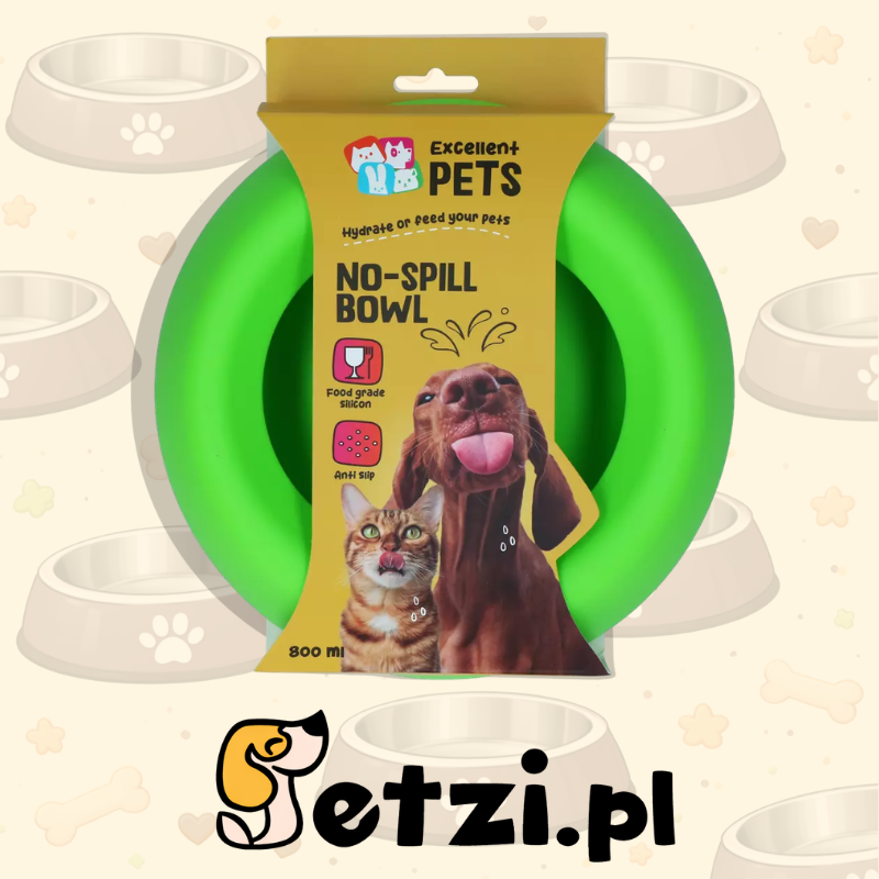 EXCELLENT PETS NO SPILL BOWL GREEN M