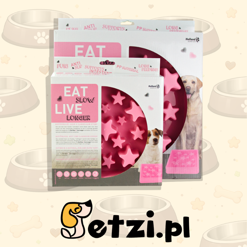 EAT SLOW LIVE LONGER STAR PINK L