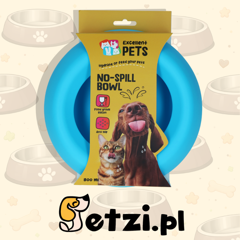 EXCELLENT PETS NO SPILL BOWL BLUE M