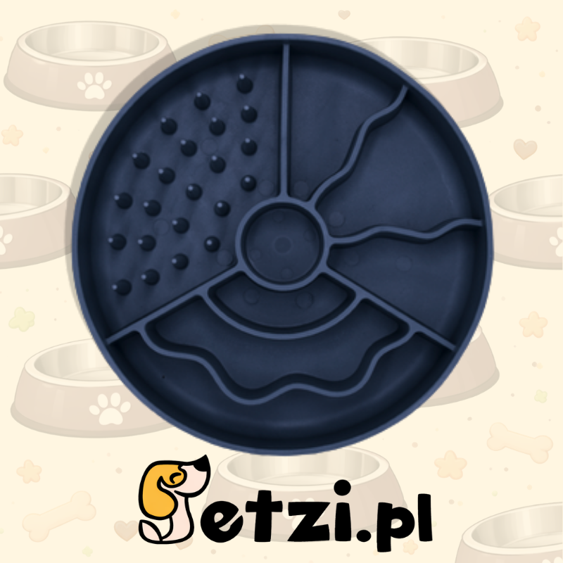 FIBOO SLOW FIBOOWL MINI GRANATOWY - MISKA SPOWALNIAJĄCA