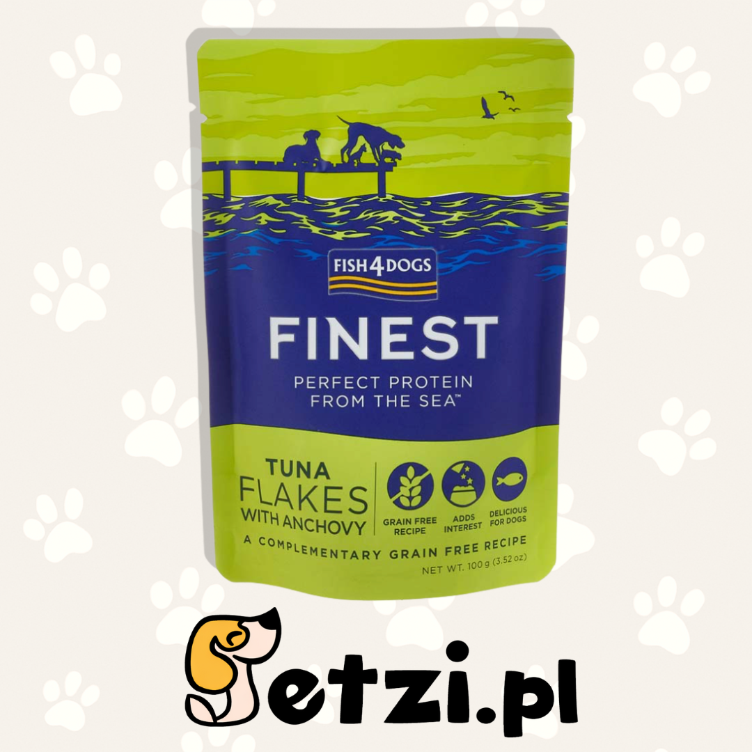 FISH4DOGS FINEST MOKRA KARMA DLA PSA TUNA FLAKES WITH ANCHOVY 100G