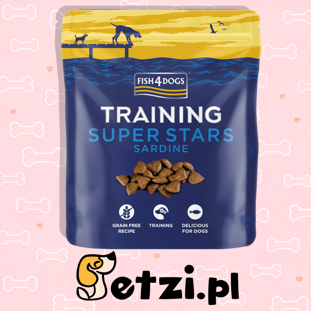 FISH4DOGS TRAINING PRZYSMAKI DLA PSA SUPER STAR SARDINE 150G