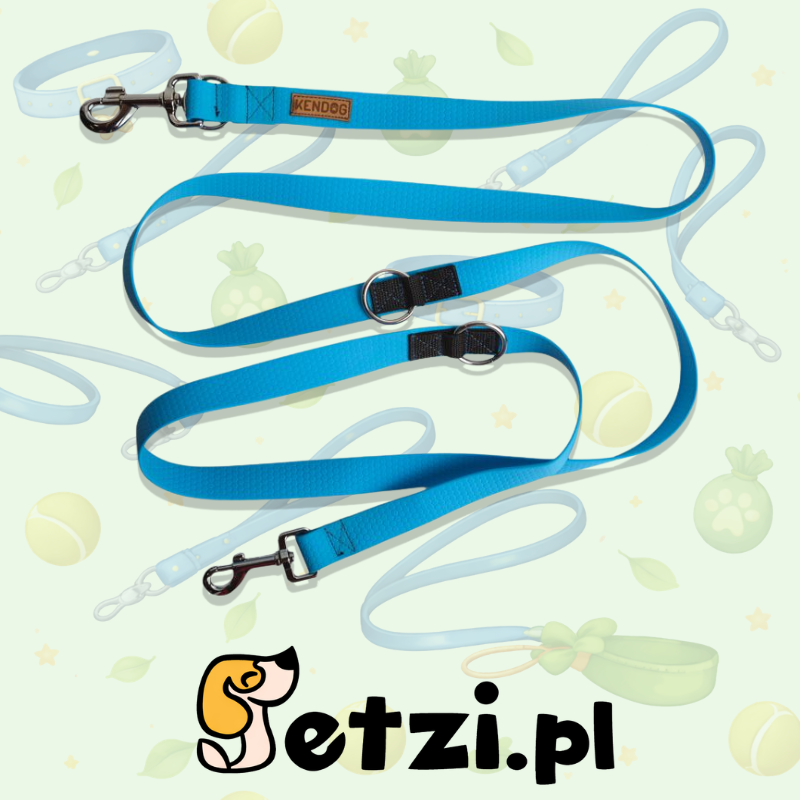 KENDOG SMYCZ PRZEPINANA PVC BLUE 200CM