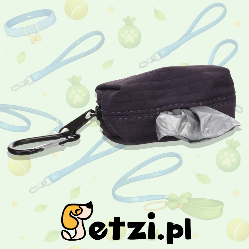 FLAMINGO POOP BAG HOLDER VIKA PURPLE + 1 ROLL 9X4X5,5CM