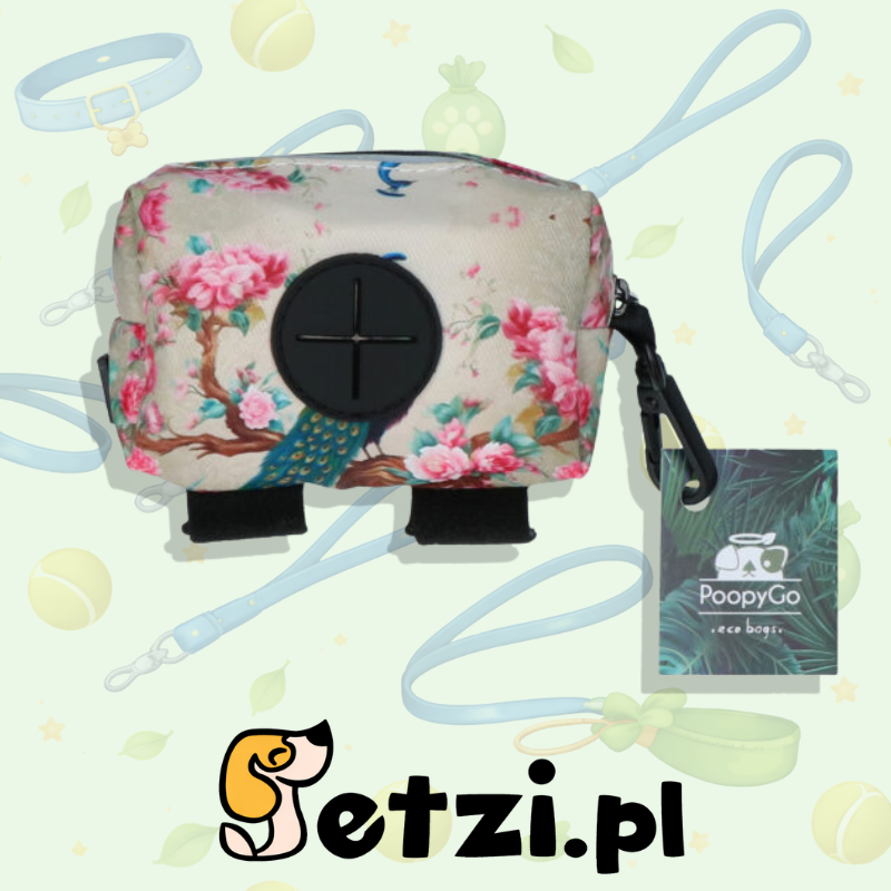 POOPYGO POOP BAG DISPENSER PEACOCK (WHITE)