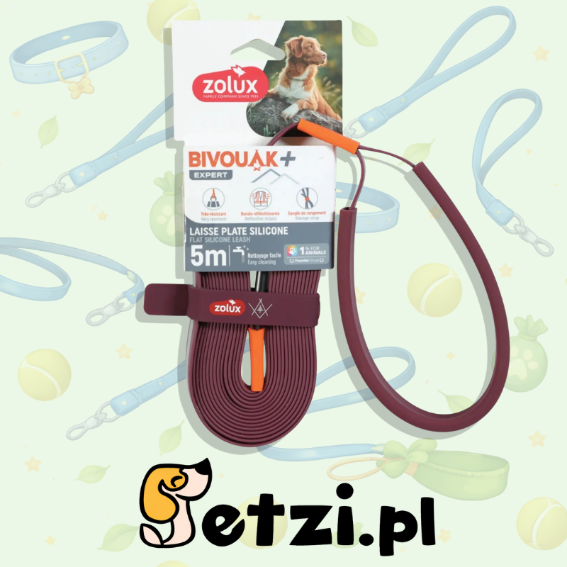 ZOLUX BIVOUAK SMYCZ SILIKONOWA CZERWONA 5M
