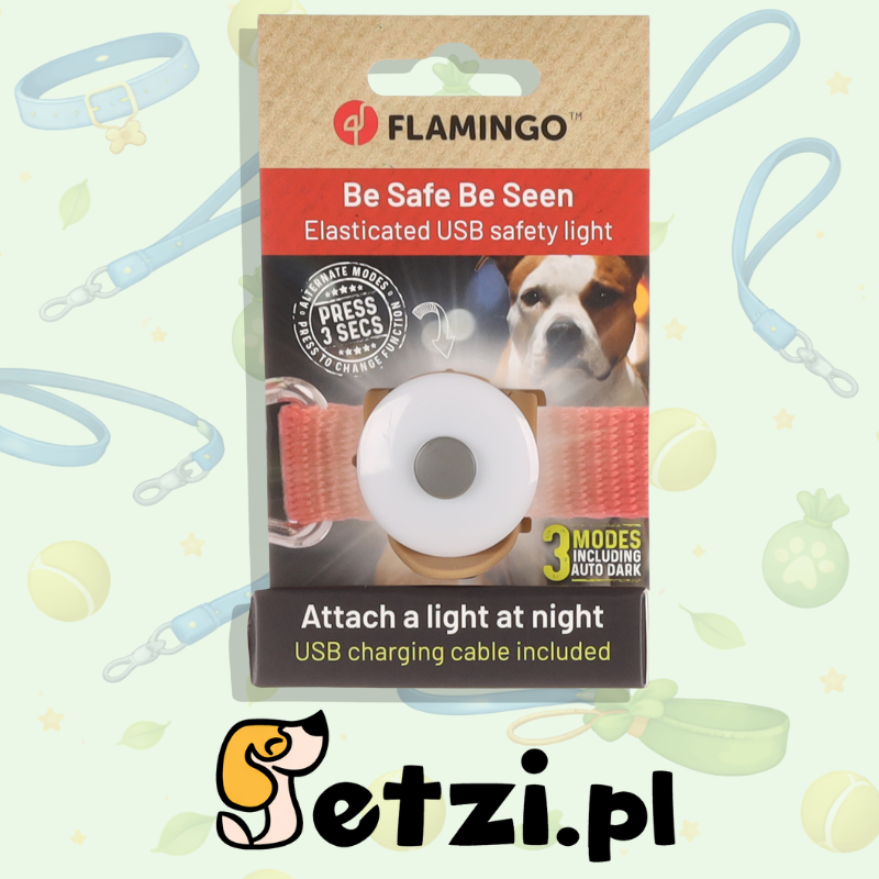 FLAMINGO SAFETY LIGHT LOGAN LIGHT BROWN 9CM