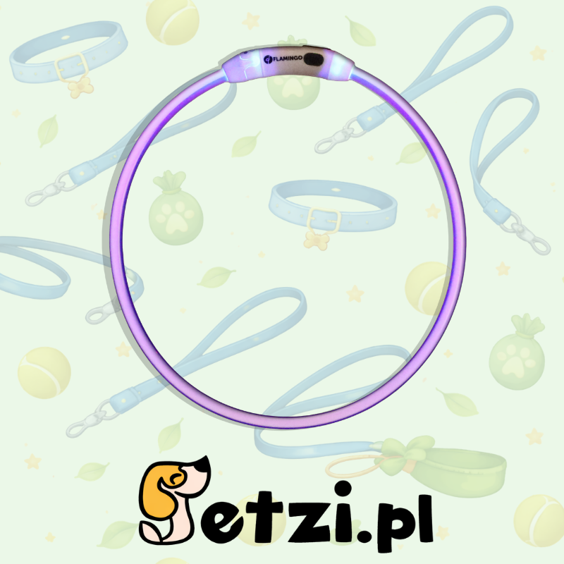 FLAMINGO DOG COLLAR RAINA VISIO MIX 20-63CM 8MM