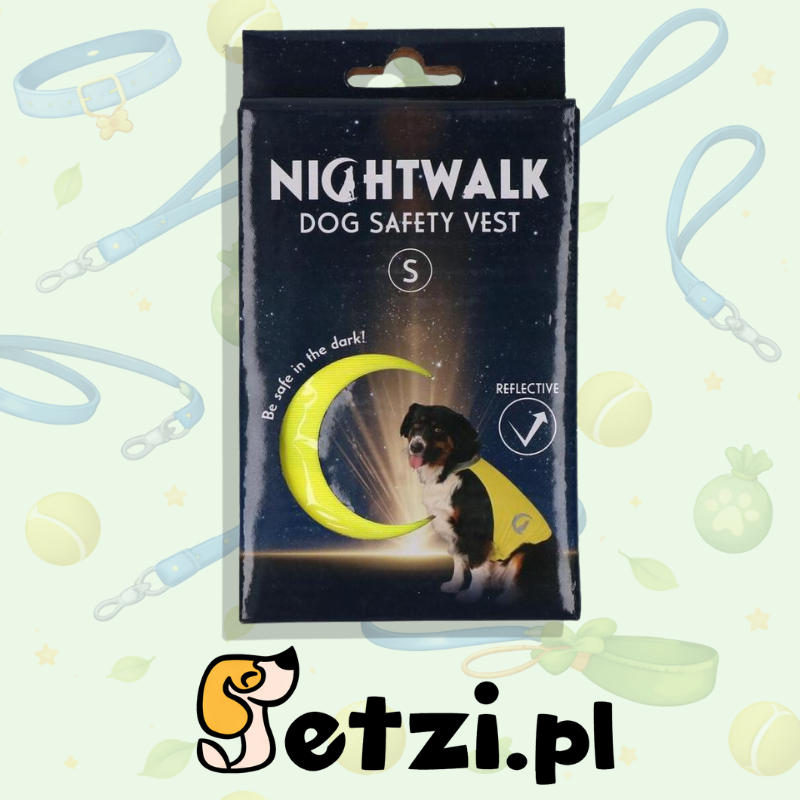 NIGHTWALK DOG SAFETY VEST YELLOW SMALL