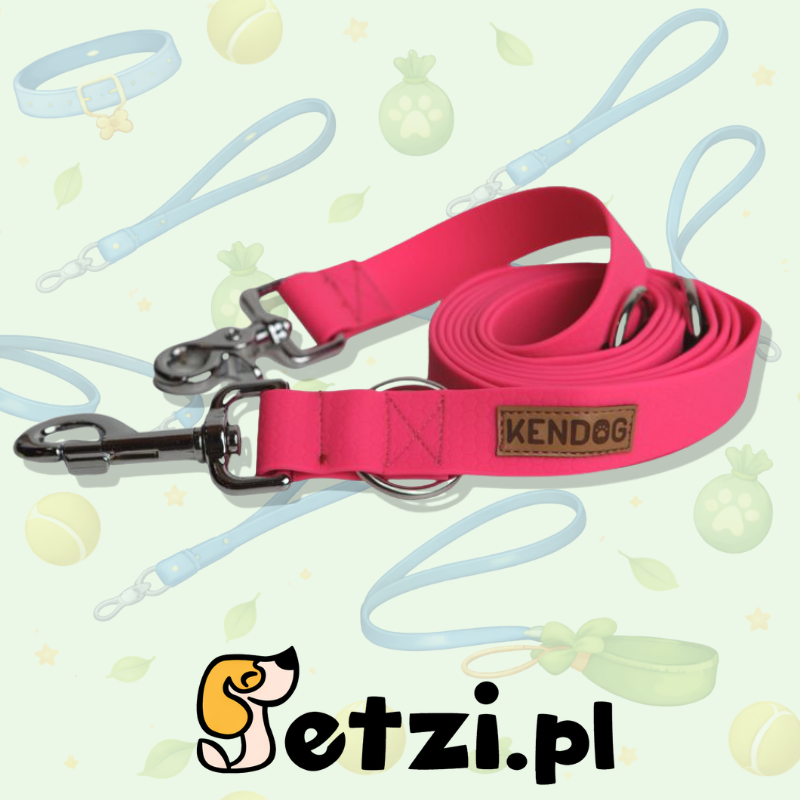 KENDOG SMYCZ PRZEPINANA PVC PINK 200CM