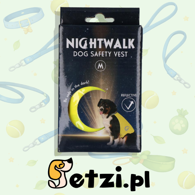NIGHTWALK DOG SAFETY VEST YELLOW MEDIUM