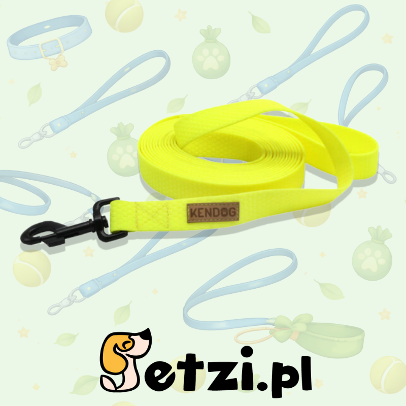 KENDOG SMYCZ TRENINGOWA PVC NEON YELLOW 16MM 10M