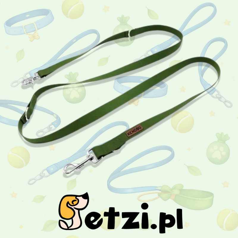 KENDOG SMYCZ PRZEPINANA PVC KHAKI 200CM