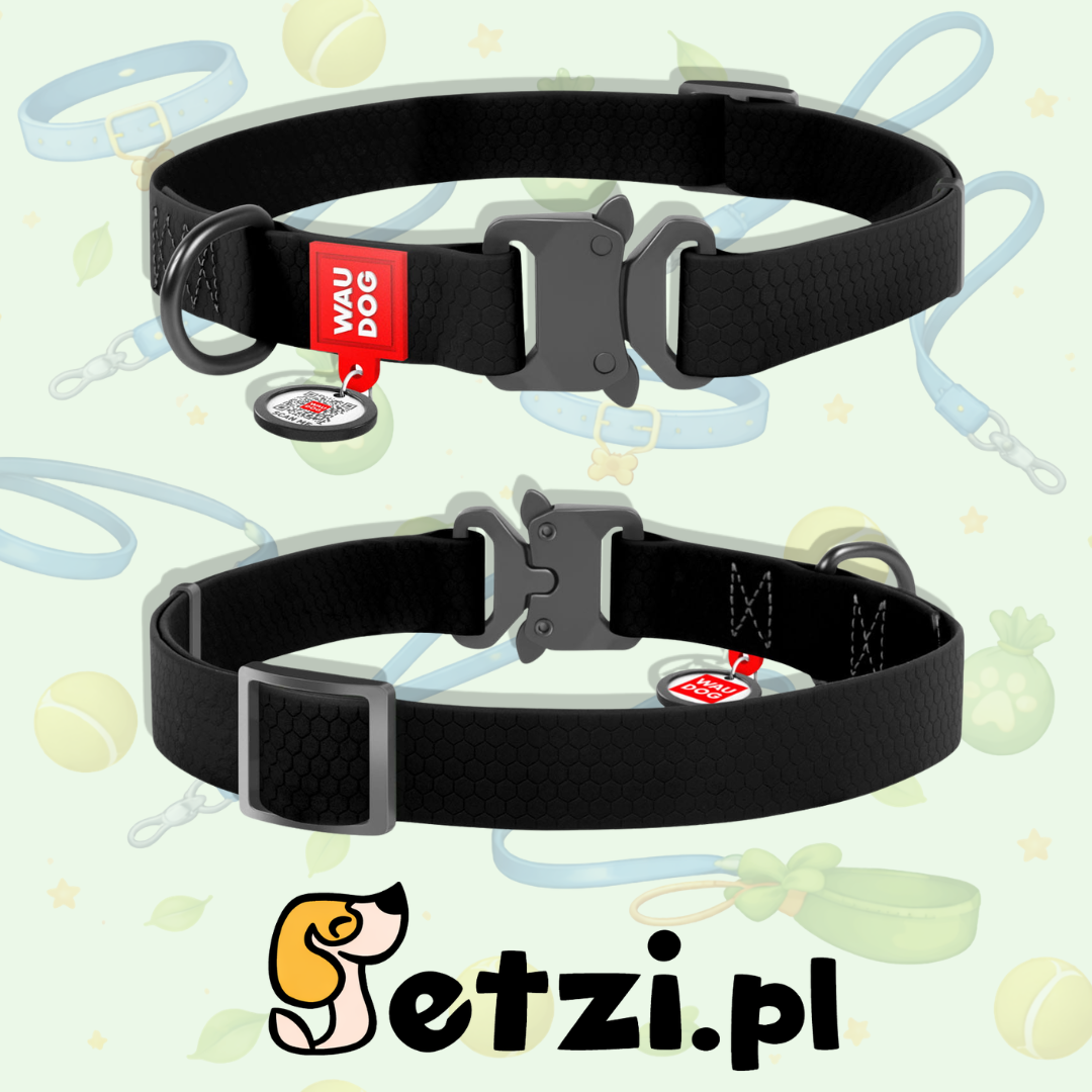 WAUDOG WATERPROOF OBROŻA METALOWY FASTEX 25 MM DL. 34-49CM CZARNY