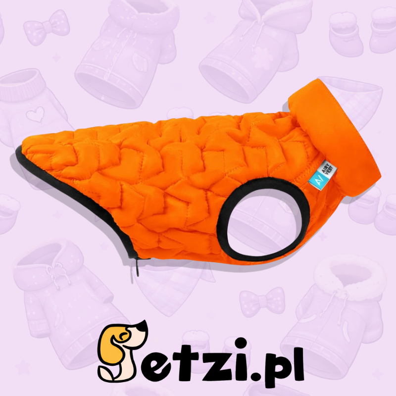 AIRYVEST UNI KURTKA DWUSTRONNA M 43 POMARAŃCZOWY-CZARNY
