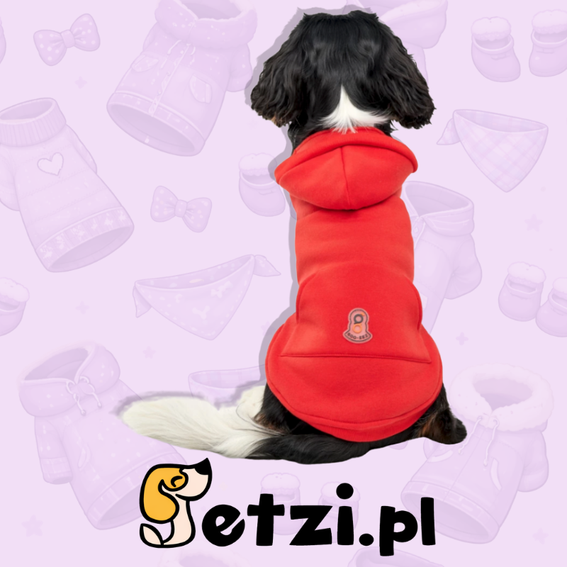 GOOEEZ KANGAROO FLEECE HOODIE M RED/BLACK - BLUZA Z KAPTUREM