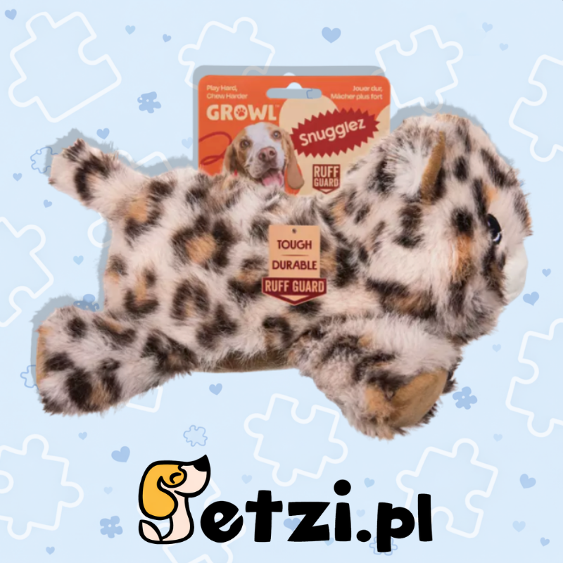 GROWL SNUGGLEZ LEOPARD - PLUSZOWA ZABAWKA