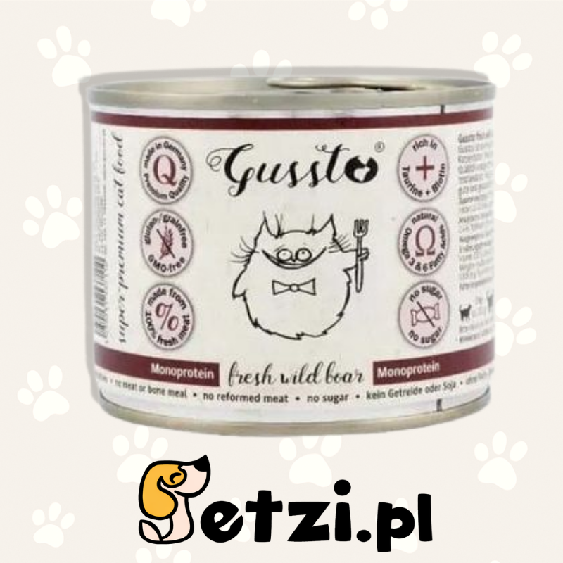 GUSSTO MOKRA KARMA DLA KOTA DZIK 200G