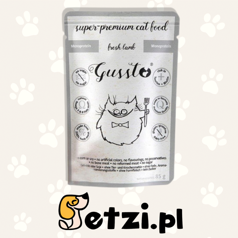 GUSSTO MOKRA KARMA DLA KOTA JAGNIĘCINA 85G