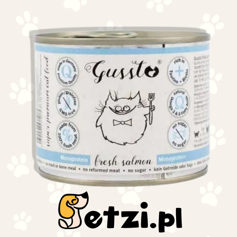 GUSSTO MOKRA KARMA DLA KOTA ŁOSOŚ 190G