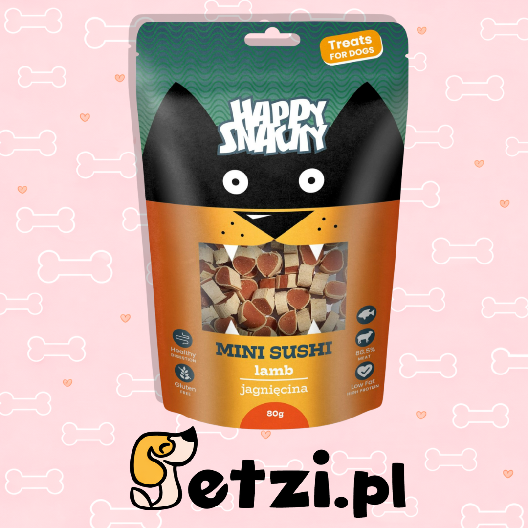 HAPPY SNACKY MINI SUSHI Z JAGNIĘCINY 80G