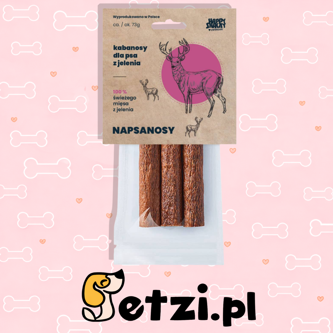 HAPPY SNACKY NAPSANOSY PRZYSMAKI DLA PSA Z JELENIA 3SZT