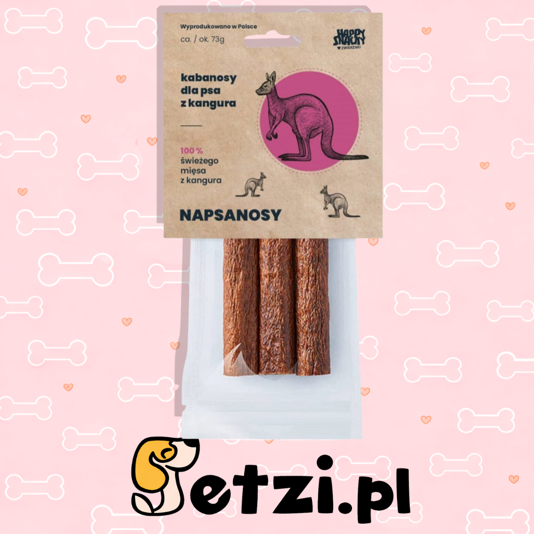 HAPPY SNACKY NAPSANOSY PRZYSMAKI DLA PSA Z KANGURA 3SZT