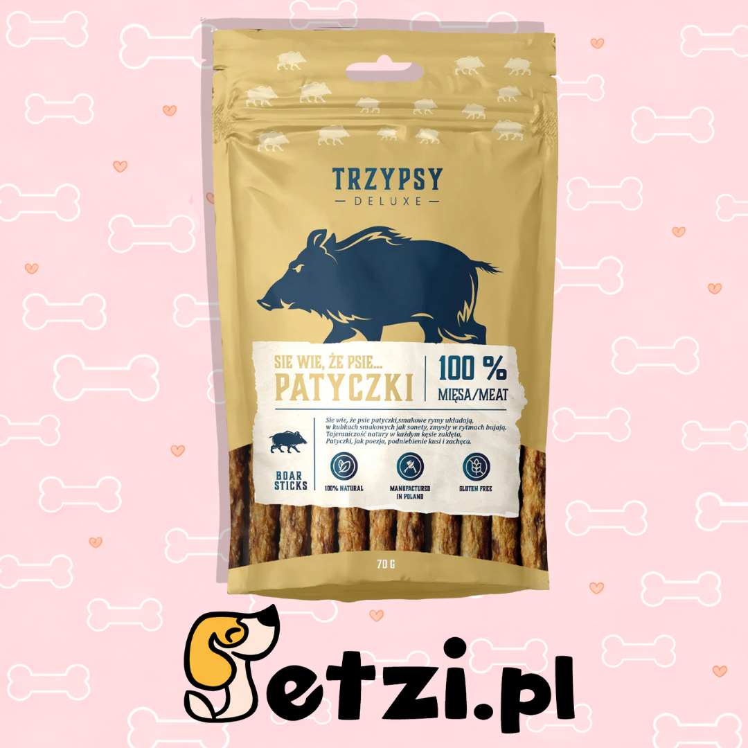 HAPPY SNACKY SIĘ WIE, ŻE PSIE PATYCZKI Z DZIKA 70G