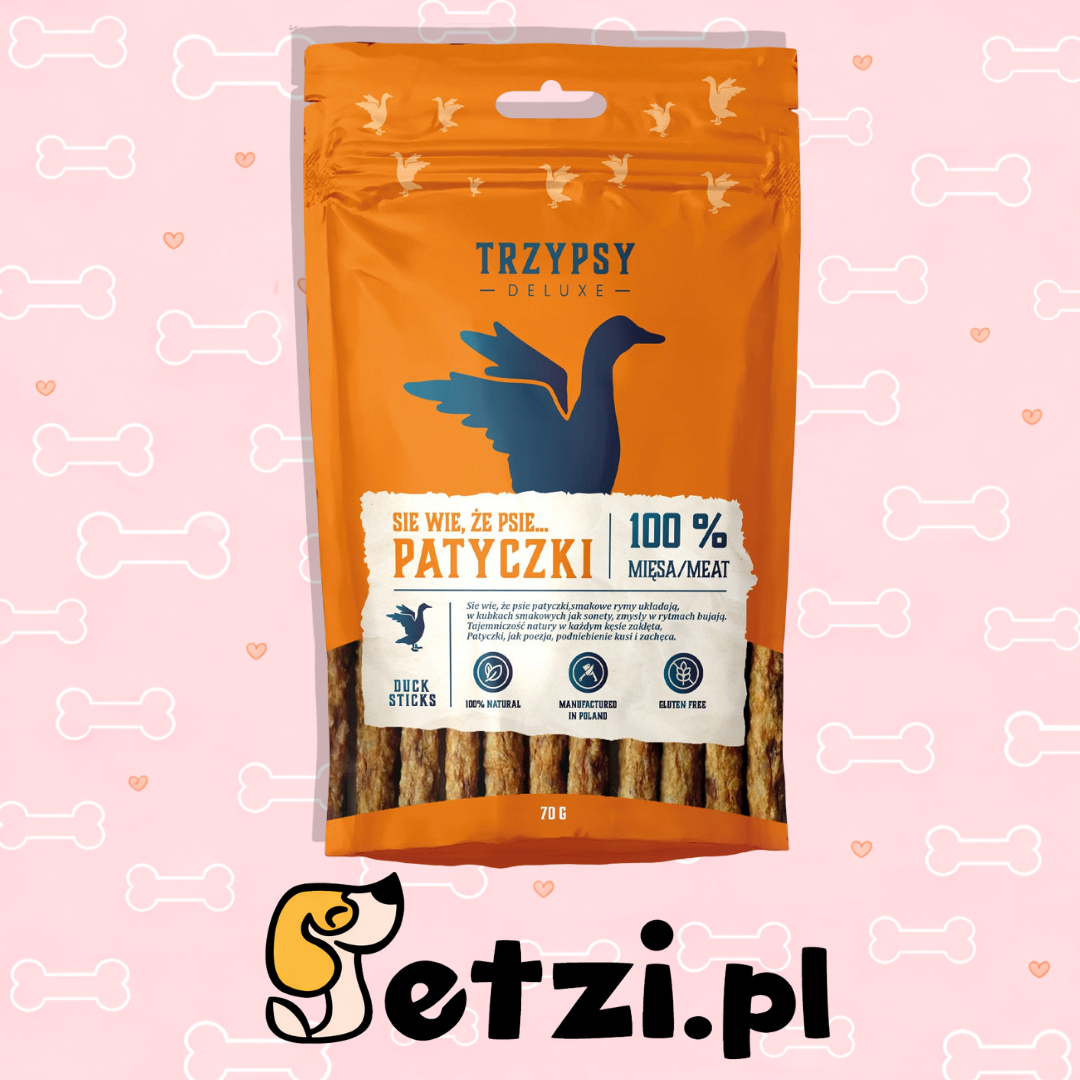 HAPPY SNACKY SIĘ WIE, ŻE PSIE PATYCZKI Z KACZKI 70G