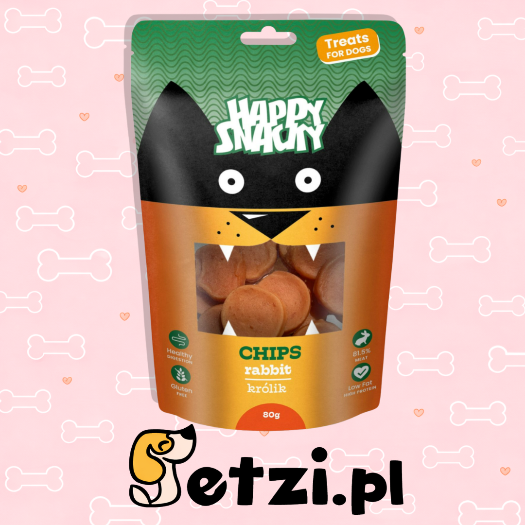 HAPPY SNACKY TALARKI DLA PSA Z KRÓLIKA 80G