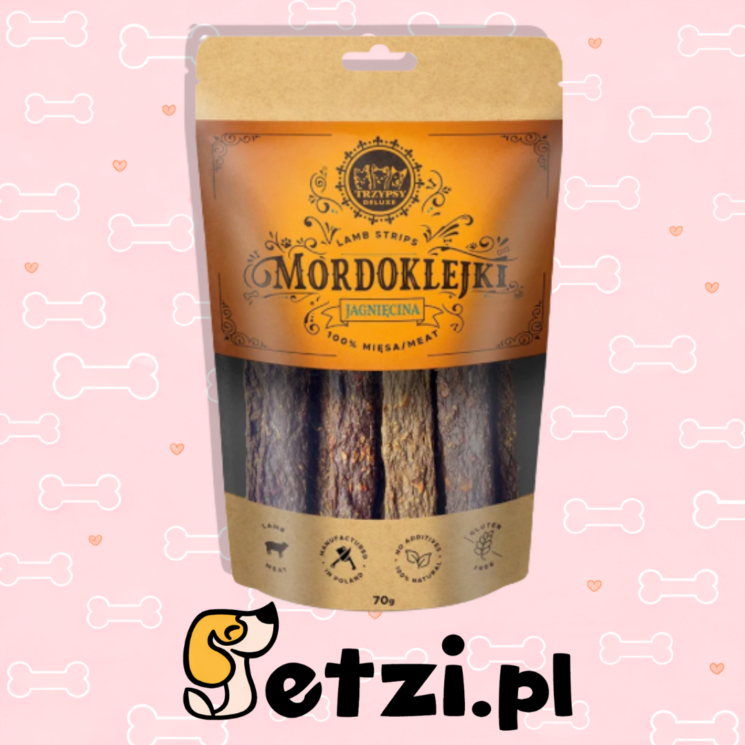HAPPY SNACKY TRZYPSY DLA PSA MORDOKLEJKI Z JAGNIĘCINY 70G